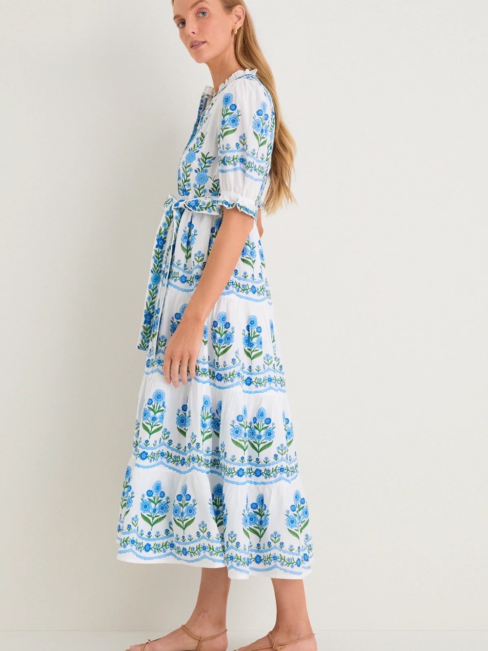 NWT! Tuckernuck x Pink City Prints Matilda Dress in Lapis Meadow - Picture 5 of 7